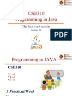 CSE310 Programming in Java: The Kick Start Session