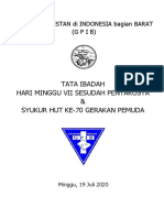 Tata Ibadah HUT Ke-70 GP GPIB 2020 Ok