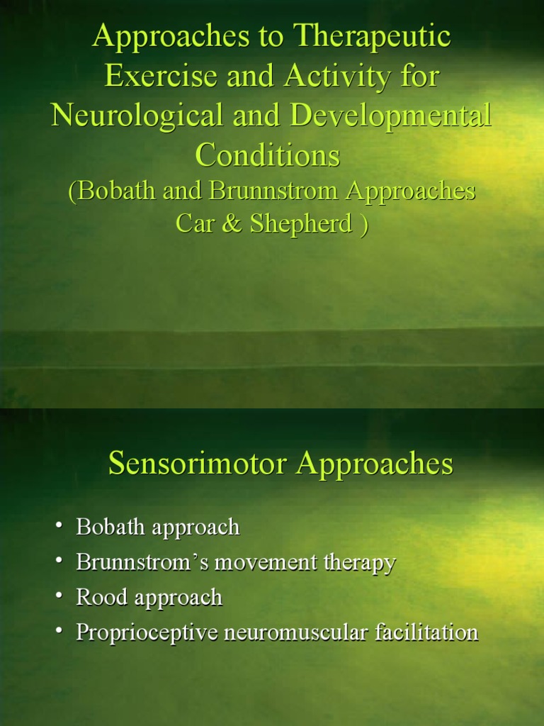 Therapeutic Approaches for Neurological and Developmental Conditions: A ...