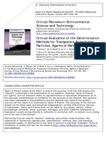 Critical Evaluation of The Determination Methods For Transparent Exopolymer Particles, Agents of Membrane Fouling PDF