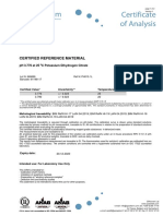 Certified Reference Material: PH 3.776 at 25 C Potassium Dihydrogen Citrate