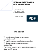 Lecture 4 - Project Proposal Writing and RESOURCE MOBILIZATION