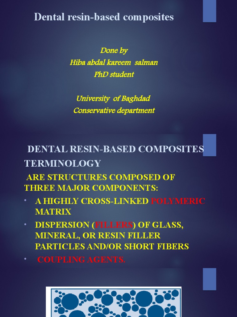 Dental ResinBased Composites PDF Dental Composite Composite Material