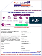 Ibps RRB Po Prelims 2020 Model Paper PDF Set 4
