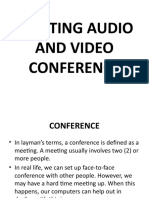 Starting Audio and Video Conference