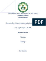 Reporte de Lectura Sobre Clima Organizacional y Trabajo en Equipo