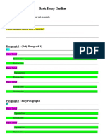 Basic Essay Outline: Paragraph 1 - Introduction