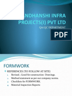 Skandhanshi Infra Projects (I) PVT LTD: Qa/Qc Department