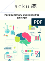 Para Summary Questions For CAT PDF