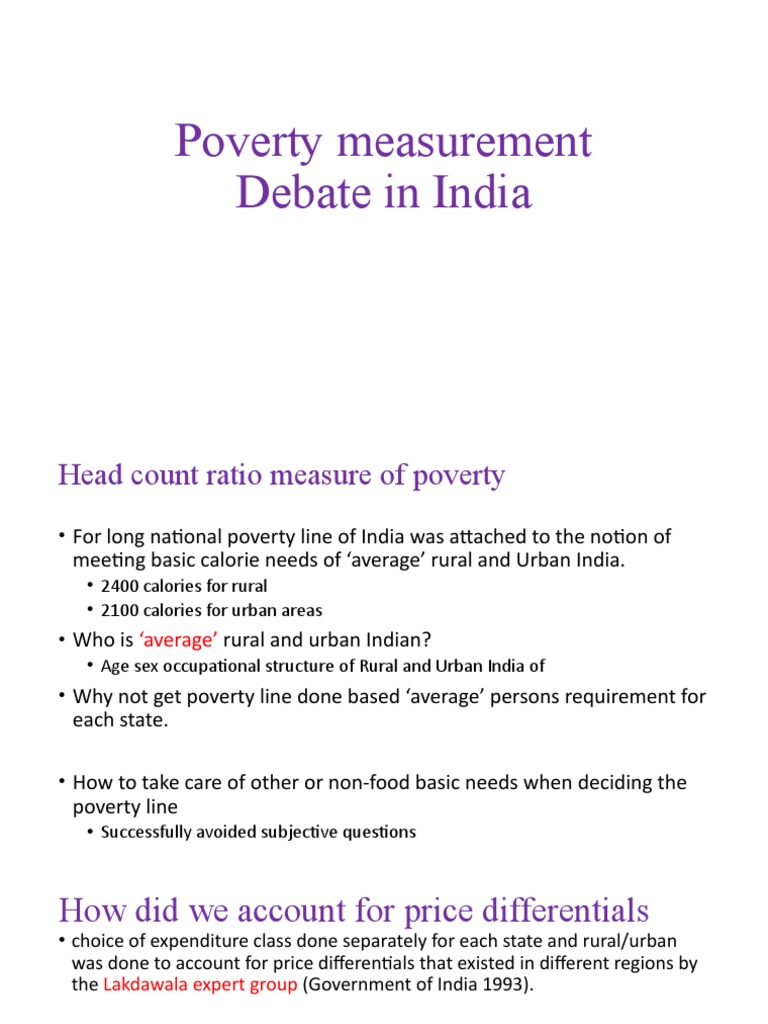 Measuring Poverty and Caloric Needs in India | PDF | Poverty Threshold ...