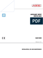 Auxiliary Input Switch Box: Installation, Use and Maintenance