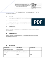 Procemiento para La Elaboracion Del Plan de Emergencia Mirador Norte I