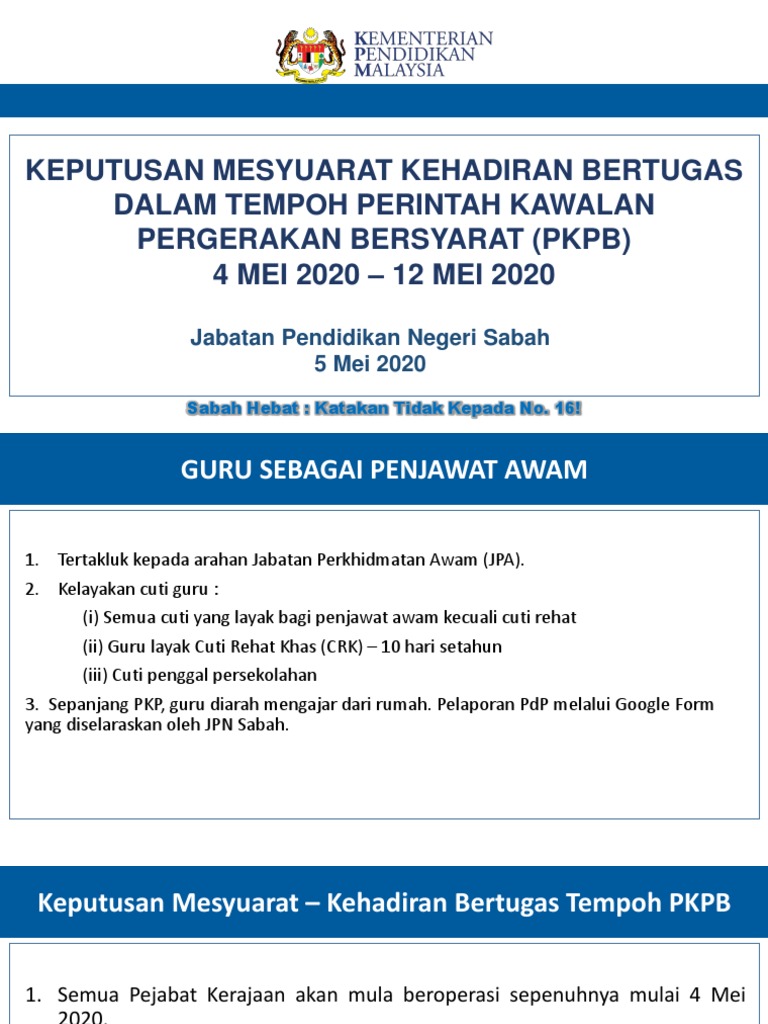 Keputusan Mesyuarat - PKPB 5 Mei 2020  PDF