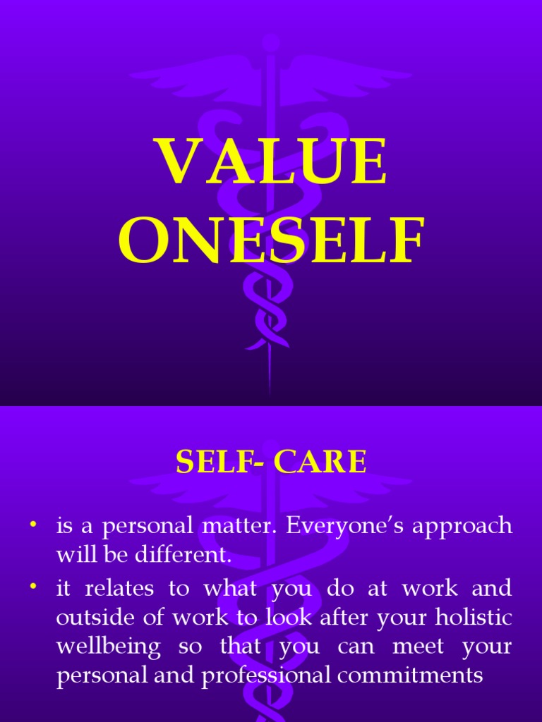 Value Oneself