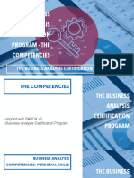 The Business Analysis Certification Program - The Competencies