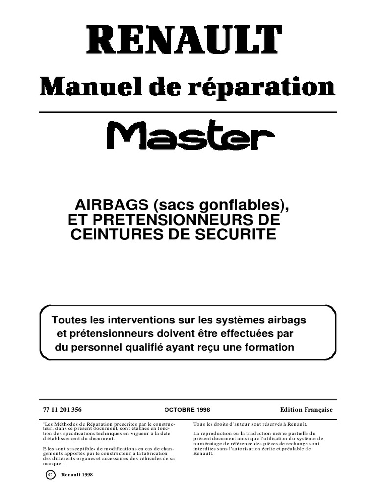 Defaut Airbag Ou Ceinture A Pretension C4 Mr-000-Airbag Master-1 PDF | PDF | Airbag | Pièces de véhicule