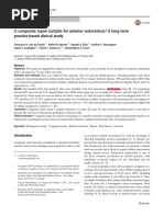 Is Composite Repair Suitable For Anterior Restorations? A Long-Term Practice-Based Clinical Study