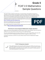 FCAT 2.0 Mathematics Sample Questions: Grade 5