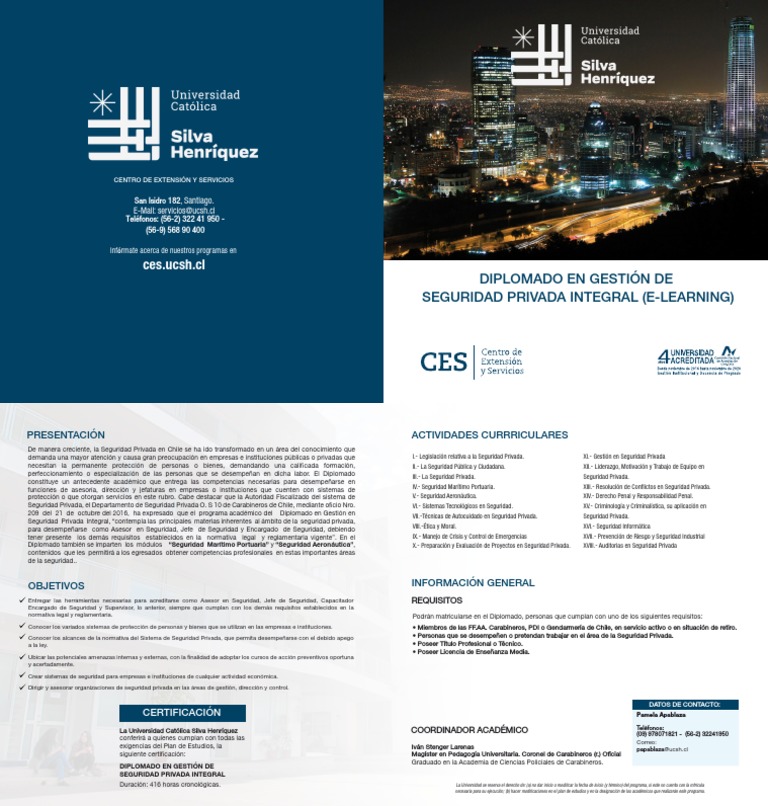 Diplomado en Gestión de Seguridad Privada | PDF | Seguridad | La ...