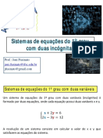 Aula 7 - Sistemas de Equações Do 1o Grau