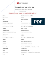 Dviračio Techninė Specifikacija Evado 1.0 PDF