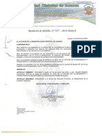 Resolución de Alcaldia #007 2019 MDA PDF