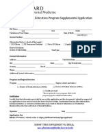 Advanced Graduate Education Program Supplemental Application