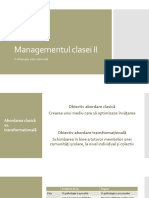 Curs 4 - Managementul clasei - abordare transformationala