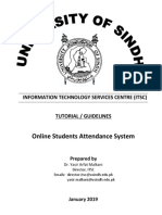 Online Students Attendance System: Information Technology Services Centre (Itsc)