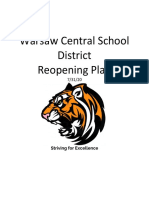 Warsaw Central School District Reopening Plan 7-31-20