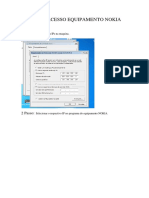 Modo de Acesso Equipamento Nokia