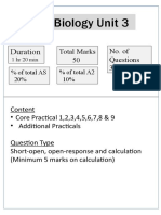 AS Biology Unit 3 Practical Exam