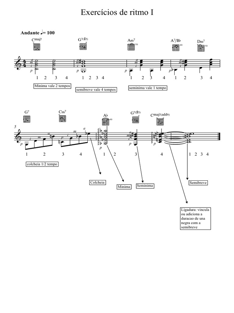 Exercícios de Ritmo I | PDF | Poética | Notação musical