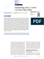 Clinical: Dental Pulp Neurophysiology: Part 2. Current Diagnostic Tests To Assess Pulp Vitality