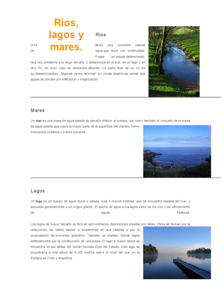 Ríos Lagos y Mares | PDF