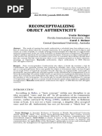 Reisinger, Y., & Steiner, C. J. (2006) - Reconceptualizing Object Authenticity. Annals of Tourism Research, 33 (1), 65-86 PDF