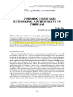 A-Zhu, Y. (2012) - Performing Heritage - Rethinking Authenticity in Tourism. Annals of Tourism Research, 39 (3), 1495-1513.