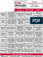 Cardápio semanal low carb