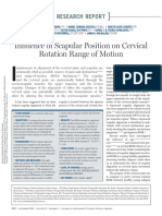 Influence of Scapular Position On Cervical Rotation Range of Motion 2008