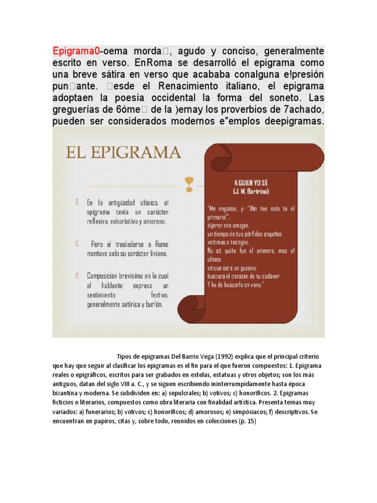 Cosas Epigrama | PDF | Sátira | Poesía