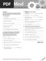 Open Mind Elementary Unit 7 grammar and vocabulary test A