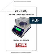 Balanzas Digitales de Precision MIX-H-600 LEXUS Manual Español