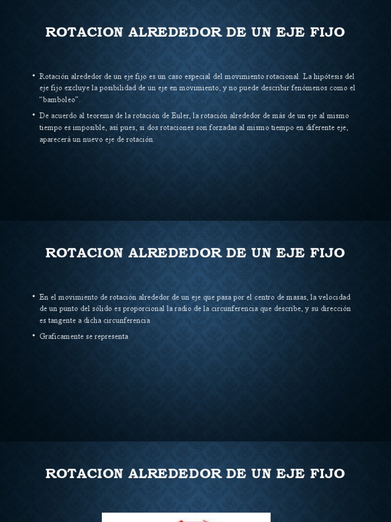 Rotacion Alrededor de Un Eje Fijo | PDF | Rotación | Rotación alrededor ...