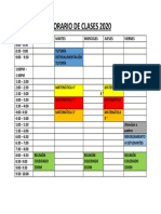 HORARIO DE CLASES