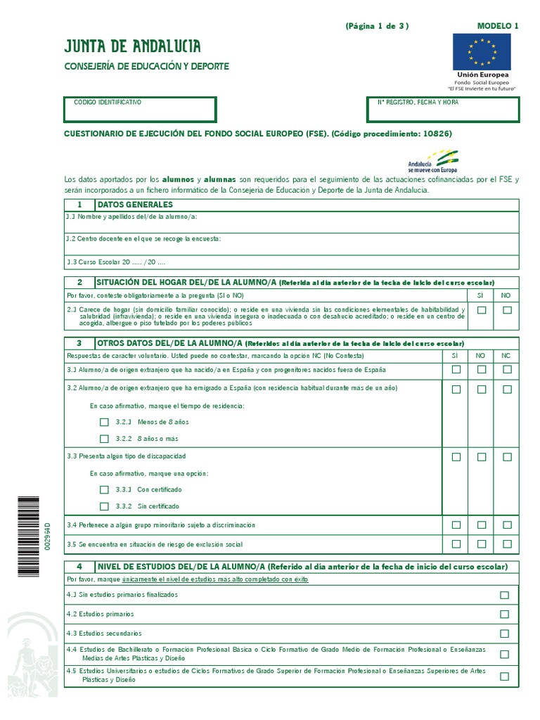 Anexo FSE Mayores o Igual A 16 Años | PDF | Privacidad de la ...