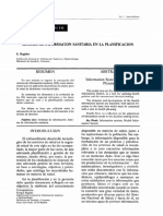 E.Regidor Sistema de Informacion Sanitaria en La Planificacion