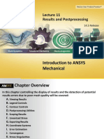 Introduction To ANSYS Mechanical: Results and Postprocessing