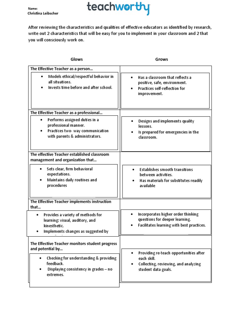Effective Teacher Traits & Strategies | PDF