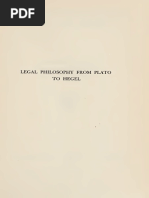 Huntington Cairns - Legal Philosophy From Plato To Hegel-The John Hopkins Press (1949) PDF