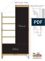 Armário Escritório MDF projeto pés